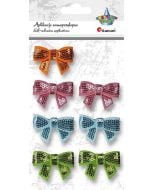 Kokardy 3D z cekinami 7szt