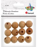 Koraliki drewniane 12szt