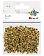 Koraliki plastikowe 40g złote