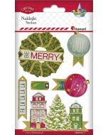 Naklejki drewniane Boże Narodzenie 6szt