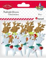 Naklejki filcowe 3D renifery 10szt