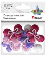 Ozdoba materiałowa Kokardki mix 8szt