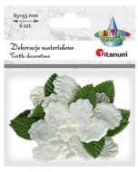 Ozdoba materiałowa Kwiaty gardenii 6szt