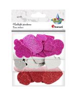 Naklejki piankowe serca mix 45szt