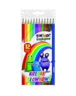 Kredki ołówkowe trójkątne 12 kolorów