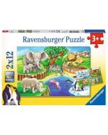 Puzzle 2x12 Zwięta w zoo