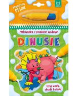 Malowanka z pisakiem wodnym. Dinusie