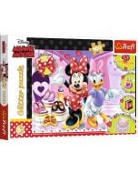 Puzzle 100 Glitter Minnie i błyskotki TREFL