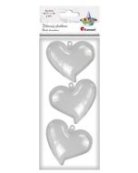 Formy plastikowe serca 65x58x40mm 3szt