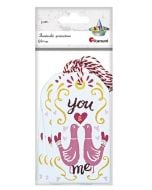 Zawieszki prezentowe gołębie you&me 5szt