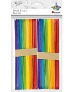 Drewniane patyczki proste 18x150mm mix kolor 50szt