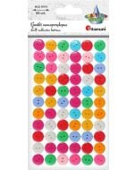 Guziki samoprzylepne okrągłe 12mm mix 66szt