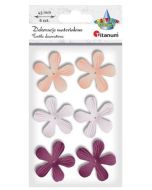 Kwiaty materiałowe pianka 3D 45mm mix 6szt