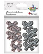 Ozdoba materiałowa kokardki 35x27mm mix 10szt