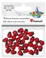 Drewniane biedronki samoprzylepne 3D 12x15mm 30szt