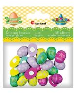 Drewniane pisanki 3D 18x23mm mix 24szt