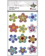 Dekoracje papierowe 3D kwiaty mix 12szt