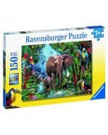 Puzzle 150 Słonie w dżungli XXL