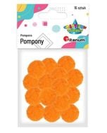 Pompony poliestrowe 18mm pomarańczowe 15szt