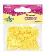 Cekiny 7mm okrągłe pastelowe żółte