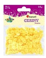 Cekiny 9mm okrągłe pastelowe żółte