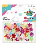 Cekiny 13mm wypukłe pastelowe kwiaty mix kolorów