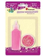 Klej z brokatem neonowy różowy w słoiczku