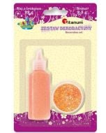 Klej z brokatem neonowy pomarańczowy w słoiczku