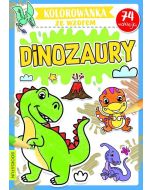 Kolorowanka ze wzorem. Dinozaury