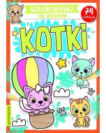 Kolorowanka ze wzorem. Kotki