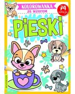 Kolorowanka ze wzorem. Pieski