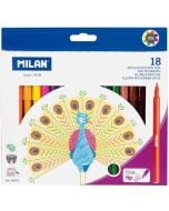 Flamastry okrągłe cienkie 18 kolorów MILAN