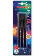 Długopis Flexi Alpha czarny 3szt PENMATE