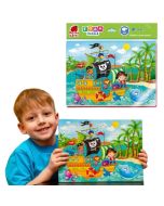 Piankowe puzzle A4. Zabawne obrazki. Piraci