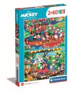 Puzzle 2x60 Super Kolor Mickey and friends