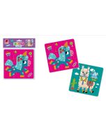 Piankowe puzzle 2w1. Jednorożec i lama