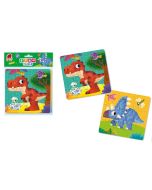 Piankowe puzzle 2w1. Dinozaury