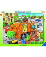 Puzzle w ramce 35 Śmieciarka