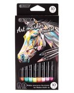 Marker artystyczny dwustronny 10 kolorów Pastel