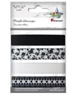 Wstążki rypsowe 16mm x 1m mix 4szt