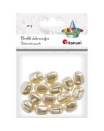 Koraliki plastikowe twist białe perłowe 20g