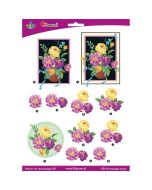 Papier do decoupage 3D bukiet arkusz