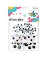 Oczy bez kleju i rzęs mix 105szt