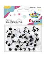 Oczy bez kleju i rzęs 18mm 80szt