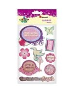Naklejki papierowe 3D little princess mix 8szt