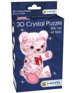Crystal puzzle Miś Lily różowy