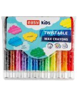 Kredki świecowe wykręcane 12 kolorów EASY