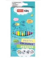 Kredki trójkątne pastelowe 12 kolorów EASY