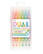 Flamastry neonowe Dual Liner 6 kolorów
