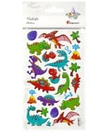 Naklejki wypukłe dinozaury 23szt